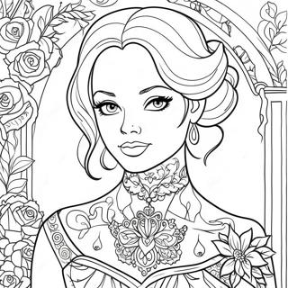 Pagina Da Colorare Di Belle Tatuata E Audace 128454-61860