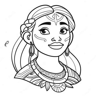 Pagina Da Colorare Di Moana Tatuata E Colorata 128456-61867