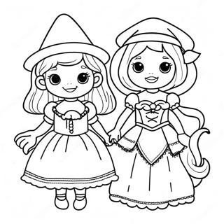 Pagina Da Colorare Di Costumi Di Halloween Affascinanti 128611 61977