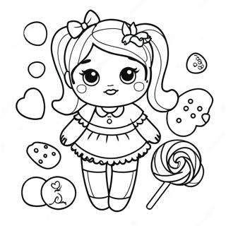 Pagina Da Colorare Della Bambola Candylicious Con Dolcetti 128688-62036
