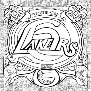 Pagina Da Colorare Del Logo Dei Lakers 129378-62574