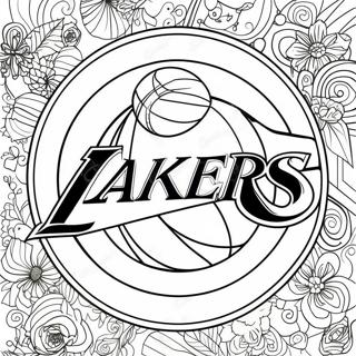 Pagina Da Colorare Del Logo Dei Lakers 129378-62576