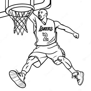 Pagina Da Colorare Di Kobe Bryant Che Schiaccia 129379-62577