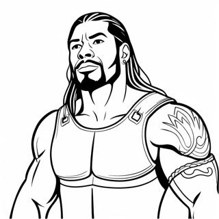 Pagina Da Colorare Di Roman Reigns In Azione 129428-62613