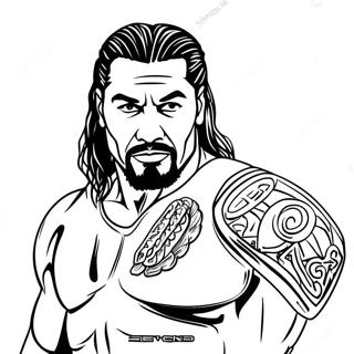 Pagina Da Colorare Di Roman Reigns In Azione 129428-62614