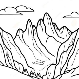 Pagina Da Colorare Delle Drammatiche Cime Delle Rocky Mountains 129662-62801