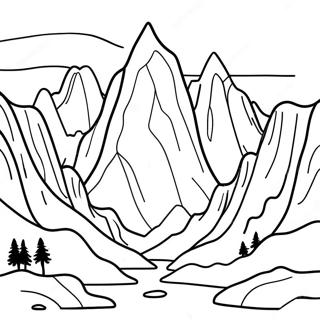 Pagina Da Colorare Delle Drammatiche Cime Delle Rocky Mountains 129662-62802