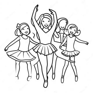 Pagina Da Colorare Del Ballo Di Gruppo Delle Mamme Di Danza 130097-63138