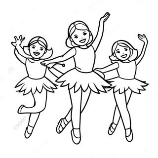 Pagina Da Colorare Della Coreografia Dinamica Delle Mamme Di Danza 130099-63146