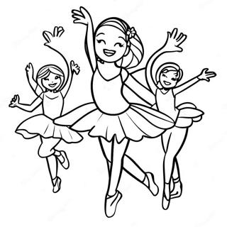 Pagina Da Colorare Della Coreografia Dinamica Delle Mamme Di Danza 130099-63147