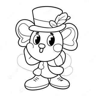 Pagina Da Colorare Con Un Simpatico Personaggio Trifoglio 130665-63587