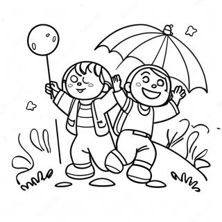 Pagina Da Colorare Di Persone Piccole Avventurose 130715 63617