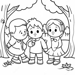 Pagina Da Colorare Di Persone Piccole In Un Parco 130717-63625