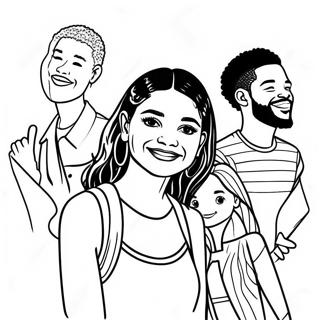 Pagina Da Colorare Di Zendaya Che Sorride Con Gli Amici 130768-63665