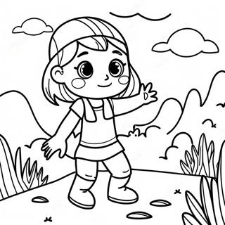 Pagina Da Colorare Della Grande Sorella Avventurosa Che Esplora La Natura 131307 64074