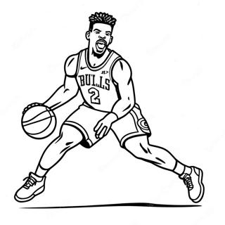 Pagina Da Colorare Di Jimmy Butler Che Schiaccia 131358-64111