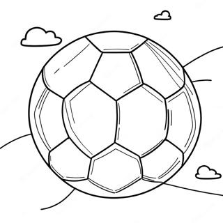 Pagina Da Colorare Di Un Pallone Da Calcio In Volo 13148 2877