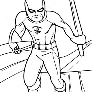 Pagina Da Colorare Daredevil Con Il Suo Bastone 132206-64778