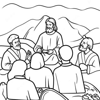 Sermone Sul Monte Con I Discepoli Da Colorare 132465 64981