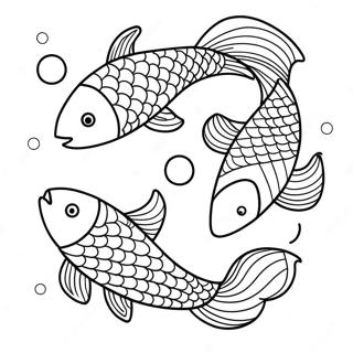 Pagina Da Colorare Pesce Koi Colorato Che Nuota 132771-65209