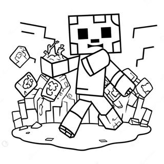 Pagina Da Colorare Dello Zombie Di Minecraft 133260-65567