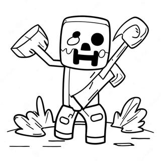 Zombie Di Minecraft Pagine da Colorare