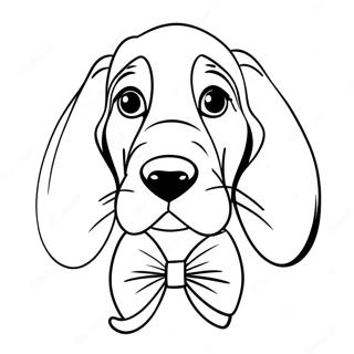 Pagina Da Colorare Di Basset Hound Con Papillon 133389-65696