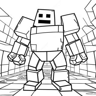 Golem Di Ferro Minecraft Pagine Da Colorare