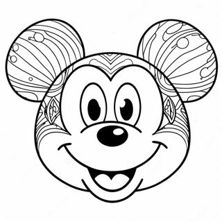 Faccia Di Micky Mouse Pagine Da Colorare