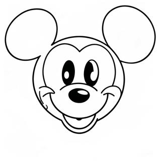 Pagina Da Colorare Del Volto Di Topolino Classico 133623-65879