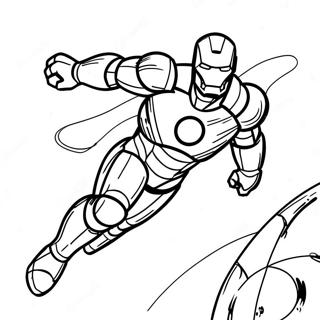 Pagina Da Colorare Di Iron Man In Volo 134138-66269