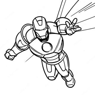 Pagina Da Colorare Di Iron Man In Volo 134138-66270