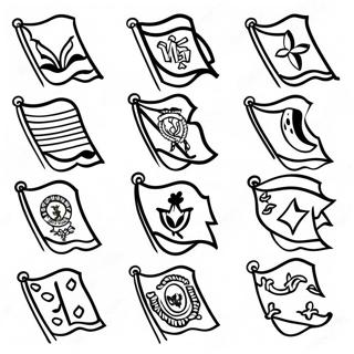 Disegno Da Colorare Delle Bandiera Degli Stati In Stile Cartone Animato 134445 66517