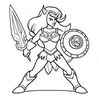 Pagina Da Colorare Di She Ra In Armatura Da Battaglia 134596-66627