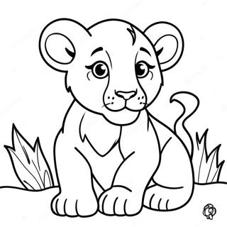 Disegno Da Colorare Di Cucciolo Di Leone Giocoso 134648 66667