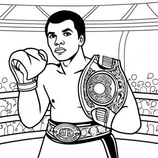 Pagina Da Colorare Di Muhammad Ali Con Cintura Di Campione 134830-66816