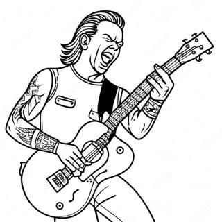Pagina Da Colorare Di James Hetfield Che Suona 134882-66856