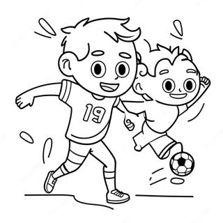 Bambini Allegri Che Giocano A Calcio Disegno Da Colorare 135416-67265