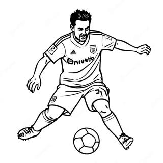 Xavi Dribbling Il Pallone Da Colorare 136284-67945