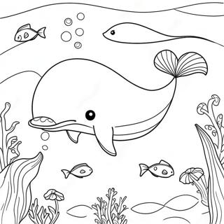 Balena Felice Che Nuota Da Colorare 136850-68536