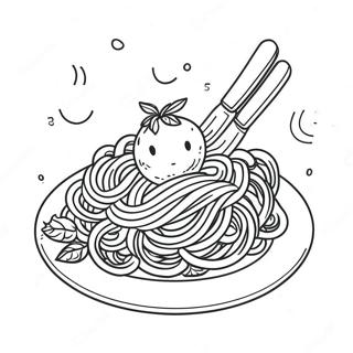 Pagina Da Colorare Spaghetti Deliziosi Con Polpette 137028-68676