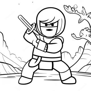 Pagina Da Colorare Della Scena Di Battaglia Di Nya Ninjago 137264 68866