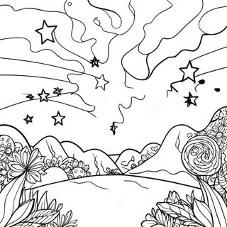 Pagina Da Colorare Del Cielo Notturno Stellato 137413-68976