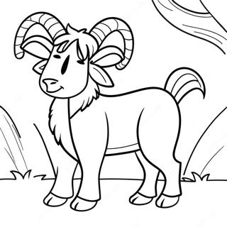 Pagina Da Colorare Del Capretto Furbo Avventuroso 137593 69116