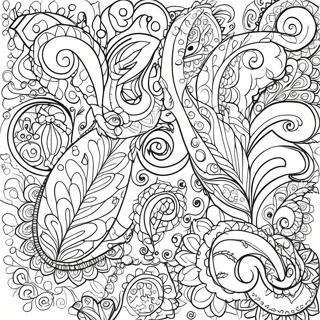 Pagina Da Colorare Con Motivo Paisley 137670-69170
