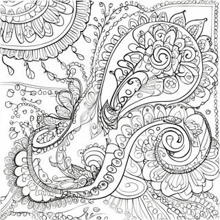 Pagina Da Colorare Con Design Paisley Intricato 137671-69175