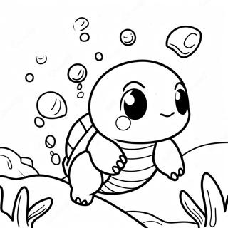 Squirtle Energico Che Nuota Disegno Da Colorare 137878-69346