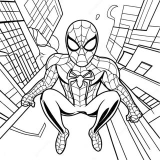 Spider Man In Costume Nero No Way Home Pagine Da Colorare