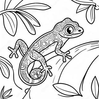 Pagina Da Colorare Di Gecko Colorato Nella Giungla 138515-69834