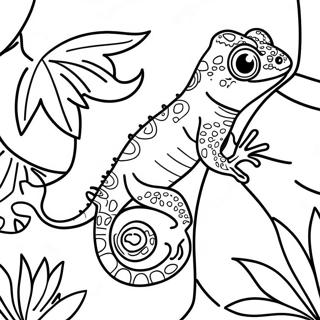 Pagina Da Colorare Di Gecko Colorato Nella Giungla 138515-69835